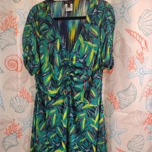 IMAN Global Chic Reversible Short-Sleeve Dress NWOT